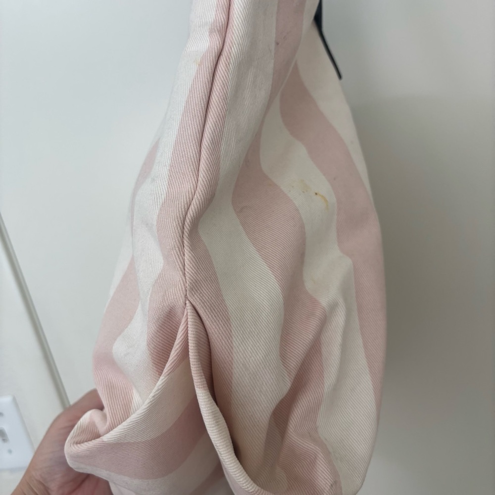 Victoria's Secret “Love” Pink and White Striped large Tote Bag - Picture 7 of 14